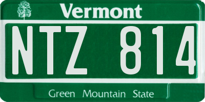VT license plate NTZ814