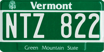 VT license plate NTZ822