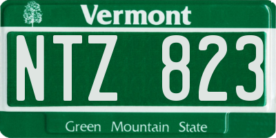 VT license plate NTZ823