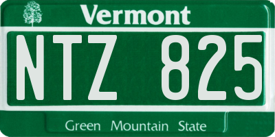 VT license plate NTZ825