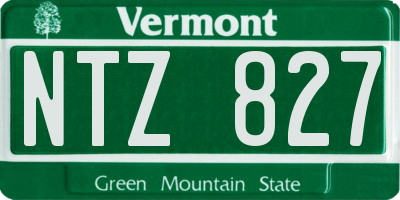 VT license plate NTZ827