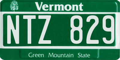 VT license plate NTZ829