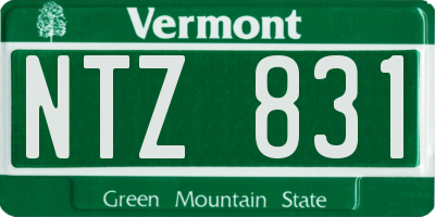 VT license plate NTZ831
