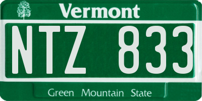 VT license plate NTZ833