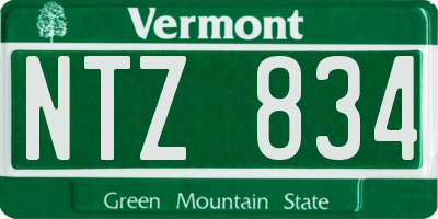 VT license plate NTZ834