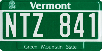 VT license plate NTZ841