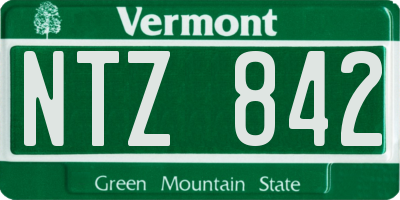 VT license plate NTZ842