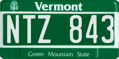 VT license plate NTZ843