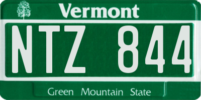 VT license plate NTZ844