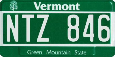 VT license plate NTZ846