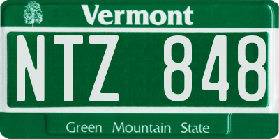 VT license plate NTZ848