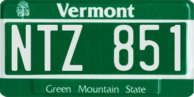 VT license plate NTZ851