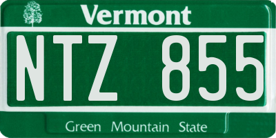VT license plate NTZ855