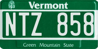 VT license plate NTZ858