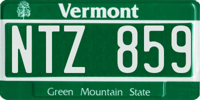 VT license plate NTZ859