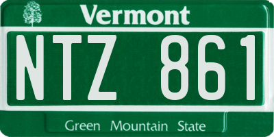 VT license plate NTZ861