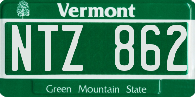 VT license plate NTZ862