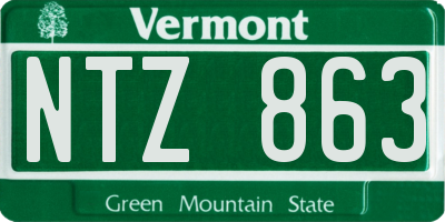 VT license plate NTZ863