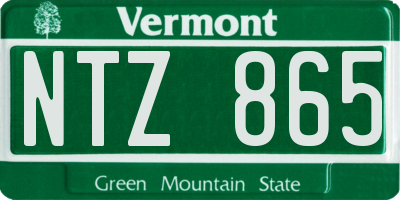 VT license plate NTZ865