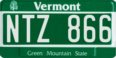 VT license plate NTZ866
