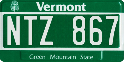 VT license plate NTZ867