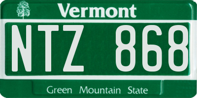 VT license plate NTZ868