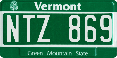 VT license plate NTZ869