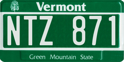 VT license plate NTZ871