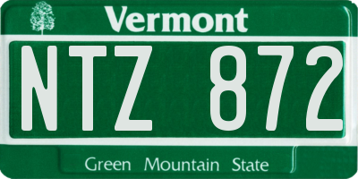 VT license plate NTZ872