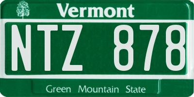 VT license plate NTZ878
