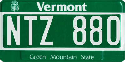 VT license plate NTZ880