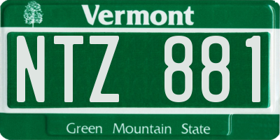 VT license plate NTZ881