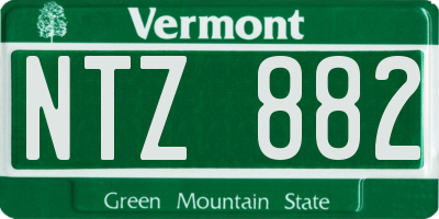 VT license plate NTZ882