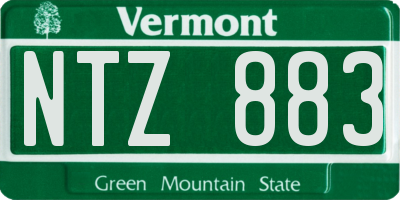 VT license plate NTZ883