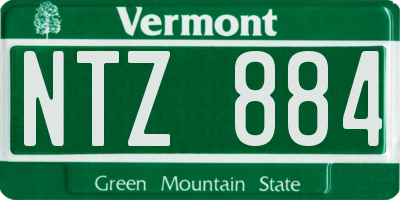 VT license plate NTZ884