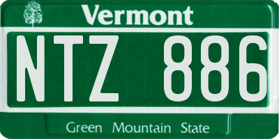 VT license plate NTZ886