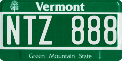 VT license plate NTZ888