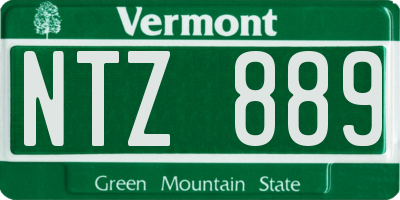 VT license plate NTZ889