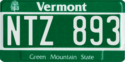 VT license plate NTZ893