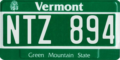 VT license plate NTZ894