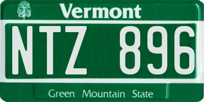 VT license plate NTZ896