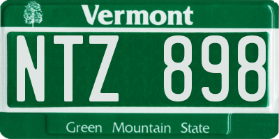 VT license plate NTZ898