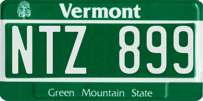 VT license plate NTZ899