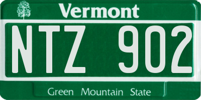 VT license plate NTZ902