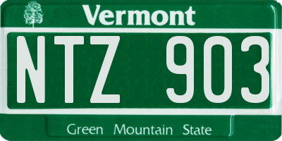 VT license plate NTZ903