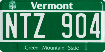 VT license plate NTZ904