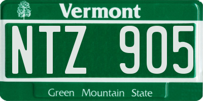 VT license plate NTZ905