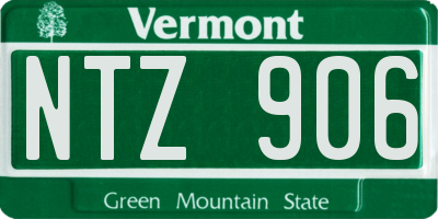 VT license plate NTZ906