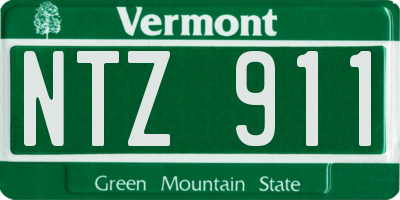 VT license plate NTZ911