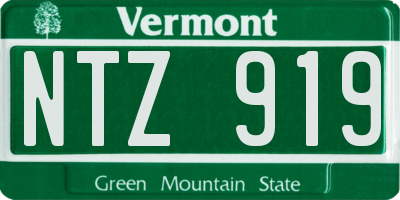 VT license plate NTZ919